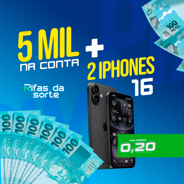 Sorteio 2 Iphones 16 